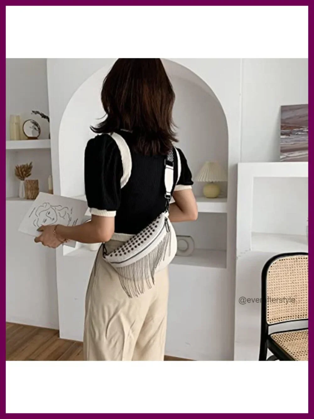 Women Faux Leather Fashion Waist Pack Crossbody Bag